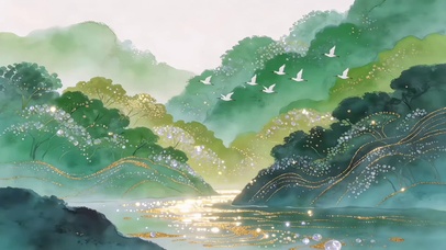 鎏金山水浮生清欢