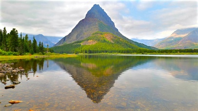 放松自然高山湖