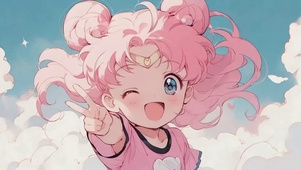 比耶的动漫插画美少女