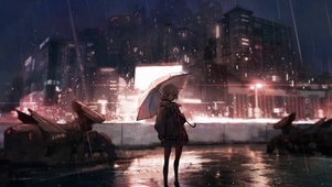 雨中少女