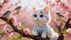 树上  猫咪