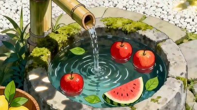 护眼水流带鱼屏