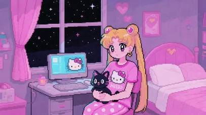 像素风美少女的房间