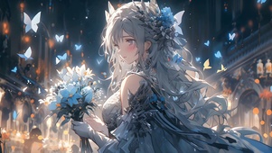 4K 捧花少女