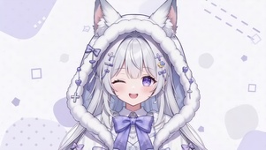银发狐耳少女萌舞
