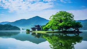 湖边美景