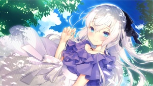 可爱白发青春少女