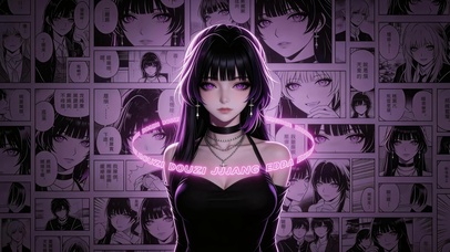 紫调漫境动漫女孩