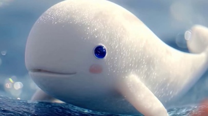 可爱小鲸鱼带鱼屏