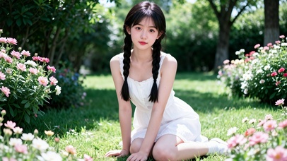 花丛少女