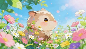 草丛里的小仓鼠