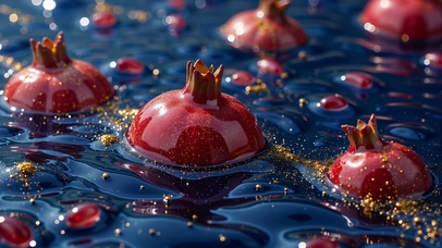 金粉石榴流水系列