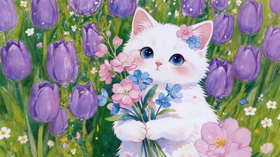 花间蓝瞳小猫