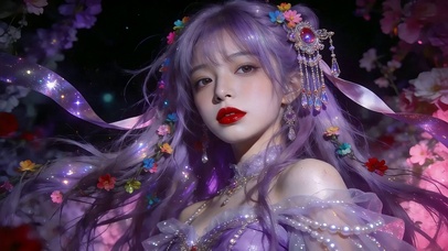 紫发花之精灵