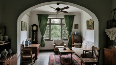 【雨景】上世纪老干部的家