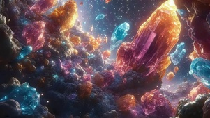 太空山洞神秘能量水晶