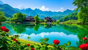 护眼清新通透山水