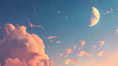 云彩星空带鱼屏