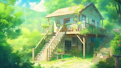 清新林间小屋