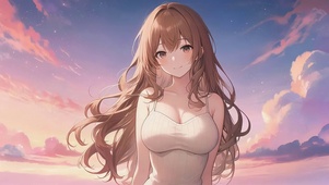 晚霞少女