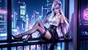 都市紫发少女