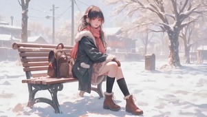 雪中治愈女孩