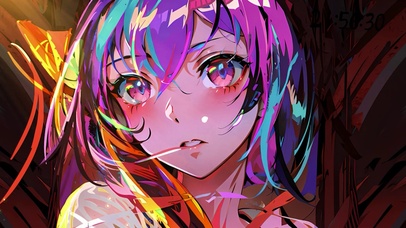 多彩的女孩