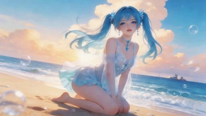 夏日海滩女孩