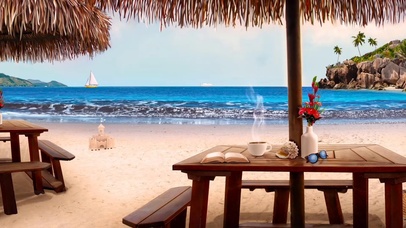 海滩咖啡馆氛围