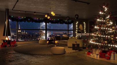 纽约舒适公寓的圣诞氛围