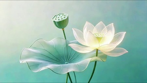 清透荷花