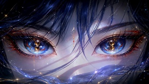 梦幻星河异瞳二次元少女