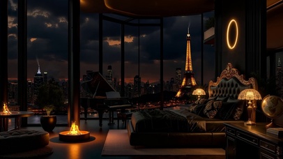 巴黎铁塔夜景