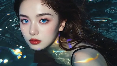 蓝眼美女