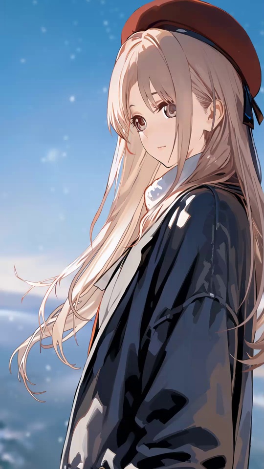 风雪中的女孩