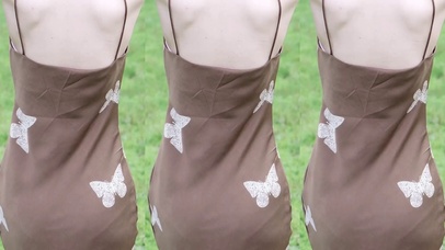 穿着长裙的表妹