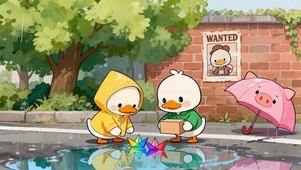 雨天童趣折纸小船