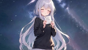 星空下的美女