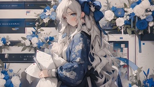 4K 花卉少女