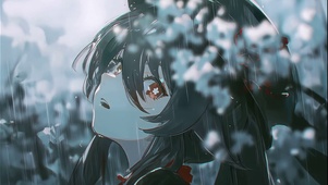 细雨林间，红瞳少女