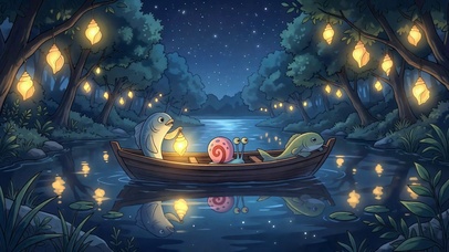 动物乘船夜游