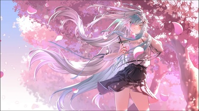 樱花树下的少女