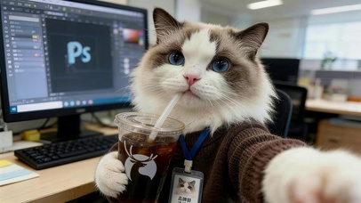 可爱咖啡猫咪