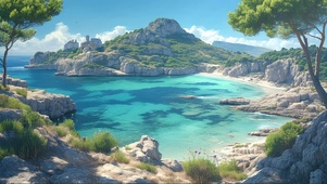 湛蓝爱琴海