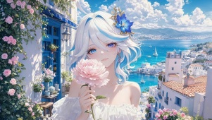 治愈海边小镇女孩