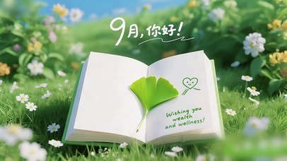 9月你好-书本里的银杏叶