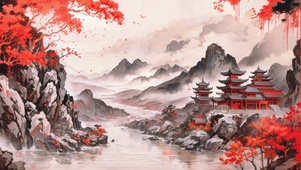 中式水墨小镇