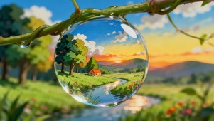 水滴里的风景