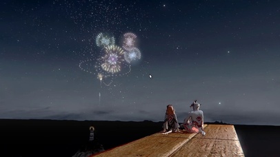 夜晚看烟花