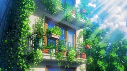 夏日唯美阳台
